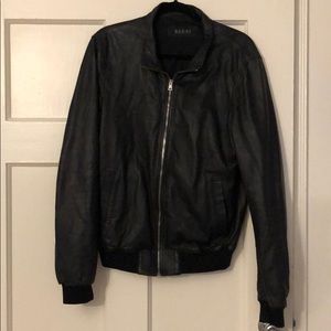 Gucci Men’s Leather Bomber Jacket